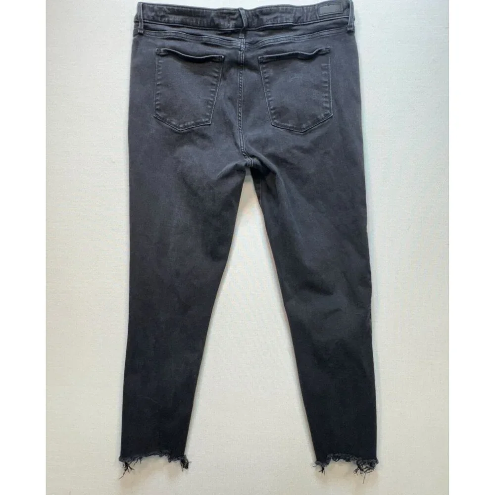 Abercrombie & Fitch Womens High Rise Skinny Ankle Jeans Size 35/20 Black Denim